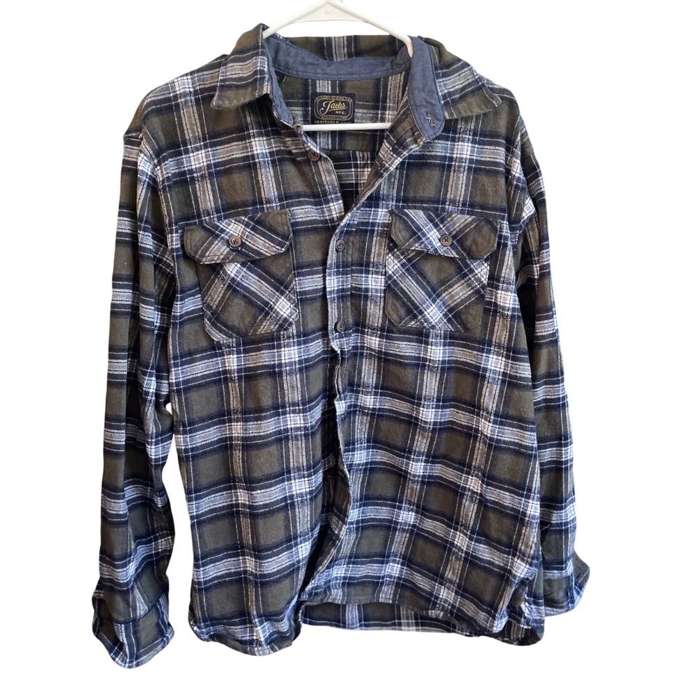 Jach's Brown Plaid Heritage Flannel Shacket Shirt Jacket XL